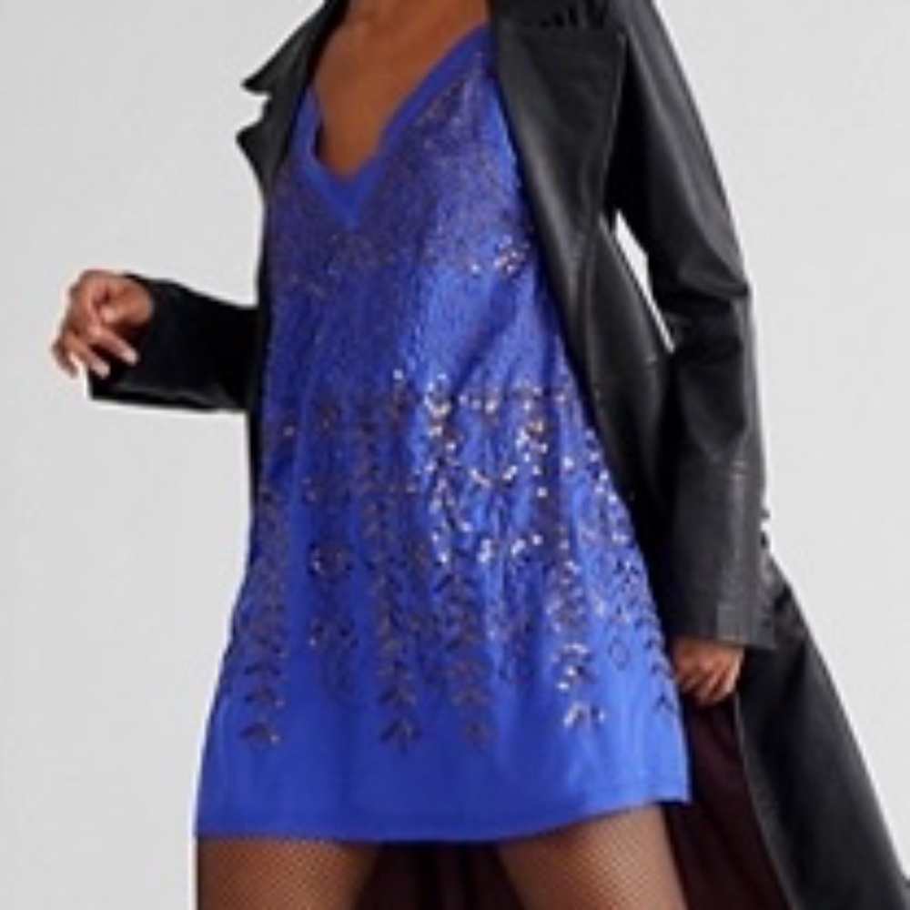 Free People Embellished slip dress